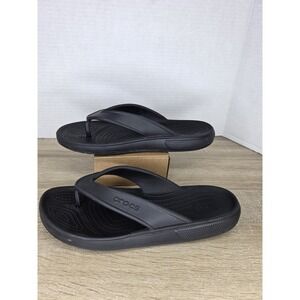 Crocs Classic II Flip-Flops Men's 5 Women's 7 Black Iconic Sandals Comfort